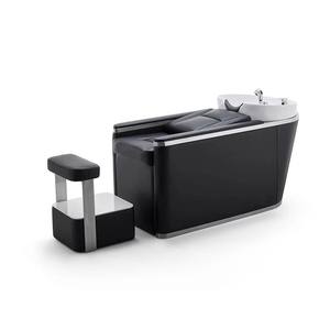 Modern Salon <strong>Sink</strong> <strong>Shampoo</strong> Chair <strong>Portable</strong> Barbershop Hairdressing Hair Washing Gold Bed Ceramic Basin for Spa Barbers - Product Image 3