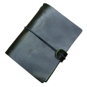Fournisseur de cahiers de voyage en cuir véritable LOGO personnalisé Ensemble journal en cuir véritable personnel authentique fait à la main