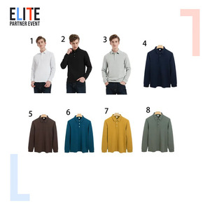 Polo Casual da uomo Oversize in cotone autunnale a maniche lunghe CT44 OEM personalizzata invernale nuova - Product Image 2