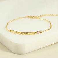 Bracelets en acier inoxydable plaqué or 18 carats, gravure au laser, haute qualité, cadeau d'anniversaire pour femme, petite amie