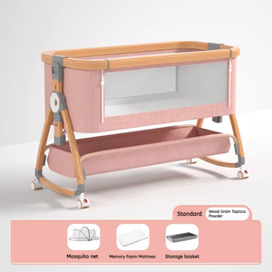 Culla Portatile Pieghevole in Alluminio per Bambini, Lettino per Neonati, Culla da Viaggio con <span class=keywords><strong>Porta</strong></span> Laterale - Product Image 6