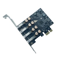 Carte d'extension USB-A alimentée par bus PCI-E vers interface carte graphique, 4 ports USB 3.0 haute vitesse, 10A, nouveau boîtier de planche arrière pour ordinateur de bureau