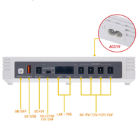 Mini chargeur UPS 20000 mAh pour routeur ONU avec 8 heures d'autonomie, 5V/9V/12V/2A, affichage LED, prises EU/UK/US, alimentation 24V