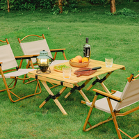 Usine OEM tissu cadre sûr durable chaise d'extérieur Oxford pliant pique-nique salle à manger table de camping en métal