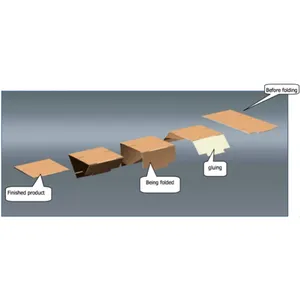 ZHENHUA-SYKM-F อาชีพโรงงานขายกล่องกระดาษลูกฟูก Flex ตัดและพิมพ์พับติดกาวด้วยเครื่อง Strapper