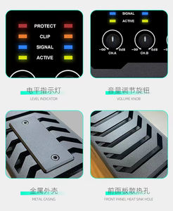 Профессиональный усилитель мощности TopYun AX-4600, 2/4-канальный профессиональный аудиоусилитель мощности 600 Вт*4, стереоусилители звука, 1.5U - Product Image 5