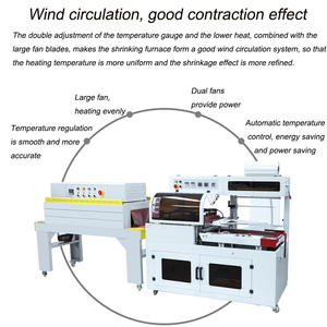 Sellador de barra L comercial, sellado lateral, túnel de calor, máquina de envoltura retráctil, caja de Cd, <span class=keywords><strong>libro</strong></span>, caja de cartón, máquina de envoltura de túnel retráctil - Product Image 2