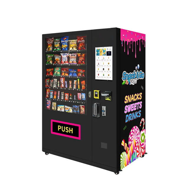 Export Europe Popular Smart Snack and Drink Vending Machine With Double Layer Doors