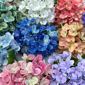 <b>Hydrangea</b> <b>Artificial</b> <b>Flower</b> Single Stem Matte Silk Handmade Wedding Decor Modern Style 90 Petals Nordic Design - Product Image 1