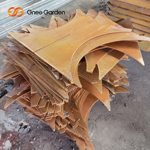 Station de sortie pour barbecue en acier corten à usage intensif avec tables d'appoint - Product Image 5