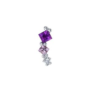 Lotus Personnalisé Or Massif 9K 14K 18K Pierre Naturelle Embouts Sans Filetage Labret Boucle d'Oreille à Enfouissement Bijoux de Piercing Fins Vente en Gros - Product Image 2