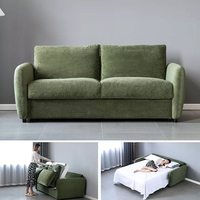 Canapé-lit convertible moderne en tissu avec structure métallique, design pliable pour petit espace, salon, meubles de maison, 3 places