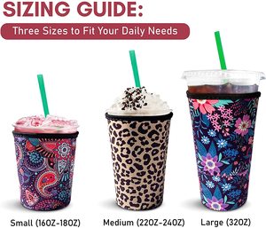 Tùy chỉnh thăng hoa 16-32oz Neoprene cốc cà phê chủ tái sử dụng cách điện cốc cốc cà phê tay áo cho Iced & đồ uống nóng - Product Image 4