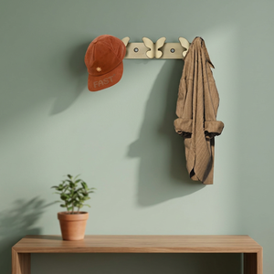 Porte-manteau mural papillon minimaliste pour manteaux et casquettes, à fixer derrière les portes ou les murs, design sculpté durable - Product Image 4