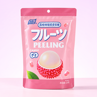 Bonbons gélifiés 3D pelables aux fruits, vrais jus, multicolores, sucrés et moelleux, en sachet, vente en gros, OEM, marque privée, Halal