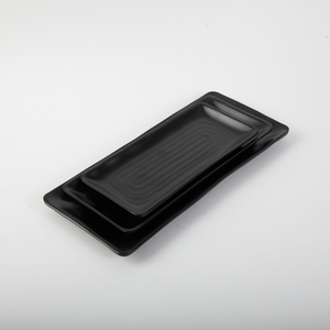 Prix <span class=keywords><strong>moins</strong></span> <span class=keywords><strong>cher</strong></span> Plats <span class=keywords><strong>de</strong></span> couleur noire mate durables A5 100% Assiette <span class=keywords><strong>de</strong></span> restaurant rectangulaire en mélamine pour sushi BBQ <span class=keywords><strong>Fruits</strong></span> <span class=keywords><strong>de</strong></span> <span class=keywords><strong>mer</strong></span> - Product Image 2