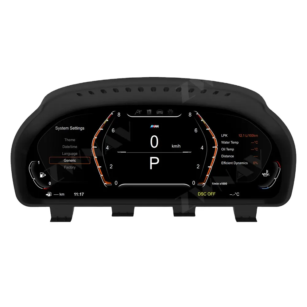 ZWNAV 12.3" LCD Dashboard Player Digital Cluster Instrument Panel Multifunctional Speedometer For BMW X1X3 X4 X5 X6 5/6/7 Series