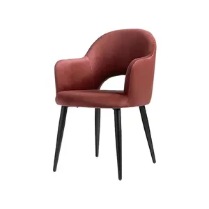 Elegant <b>Velvet</b> Upholstered <b>Dining</b> <b>Chair</b> With Modern Metal Base Elegant <b>Velvet</b> Upholstered <b>Dining</b> <b>Chair</b> With Modern Metal Base - Product Image 4