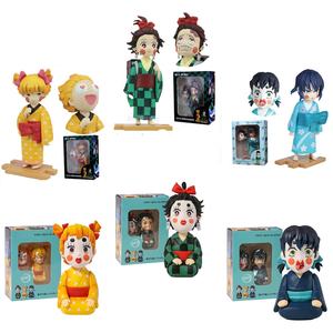 Diversi stili Demon <span class=keywords><strong>Slayer</strong></span> Kimetsu no Yaiba Tanjiro Agatsuma <span class=keywords><strong>Zenitsu</strong></span> scultura a doppia testa in scatola Anime Action Figure 10cm - Product Image 5