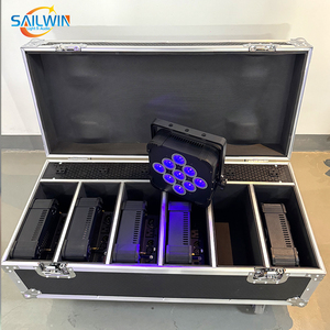 Hoa Kỳ Cổ Pin-Powered 6in1 LED Phẳng Par Ánh Sáng 9x18w Rgbaw UV 2.4Ghz Không Dây DMX Điều Khiển DJ Ánh Sáng Sân Khấu Chiếu Đèn - Product Image 4