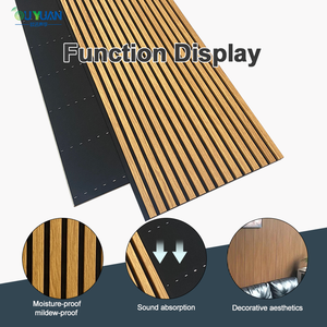 עיצוב פנים מותאם אישית pvc פורניר עץ אלון צהוב מחזר עץ slat אקוסטי לוחות קיר אקוסטיים <span class=keywords><strong>mdf</strong></span> akupanels <span class=keywords><strong>mdf</strong></span> akupanels - Product Image 4