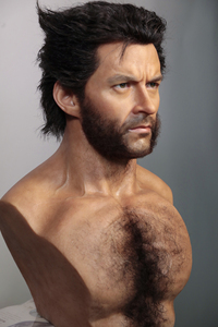 Statue de buste de célébrité réaliste sur mesure de <span class=keywords><strong>Wolverine</strong></span>, personnage de film, grandeur nature, en résine et silicone - Product Image 6