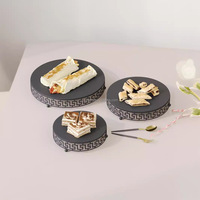 Soporte para Pasteles Dorado Hueco Creativo Europeo para Decoración de Mesa de Postres en Bodas, Personalizable