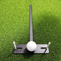 Outil d'alignement en forme de T en fibre de carbone SwingPerfect pour le putting de golf, 39,6 cm, rotatif, ambidextre, avec tee d'entraînement et face carrée fixe