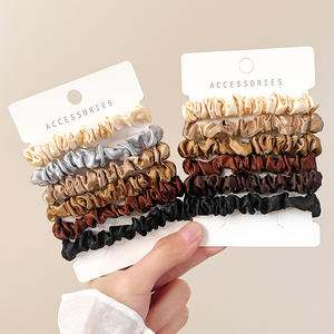 MIO nuevo Color sólido pelo Scrunchies satén elástico banda para el cabello chica Cola de Caballo titular cuerda para el cabello moda Scrunchies para mujeres tocado - Product Image 5