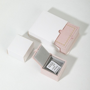 Wholesale Jewelry <b>Box</b> Vintage square Flip Top <b>Ring</b> Jewellery Set <b>Box</b> Custom Logo Premium Green pink Velvet Jewelry <b>Box</b> - Product Image 5