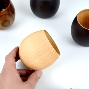 Tazza da tè in legno con tazza rotonda in stile giapponese per bere il tè - Product Image 4