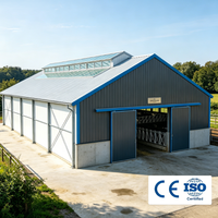 Structure en acier galvanisé préfabriquée pour poulailler, bâtiment isolé pour poulets, écurie pour chevaux, hangar pour bétail pour ferme commerciale