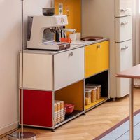 Meuble TV modulaire en acier inoxydable fait main sur mesure, design moderne, meuble de rangement pour salon avec paniers de rangement