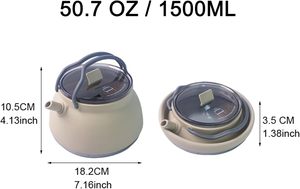 Bouilloire <span class=keywords><strong>de</strong></span> camping pliable <span class=keywords><strong>de</strong></span> 50,7 oz avec trépied en silicone, cafetière portable pliable pour le camping - Product Image 2
