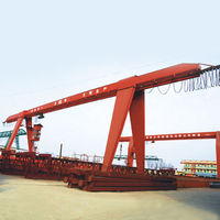 Grue à portique extérieure robuste de 10 tonnes, type MH, type boîte, hauteur de levage de 6 à 20 m, avec moteur et boîte de vitesses