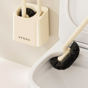 Brosse de toilette Uforu avec base murale rectangulaire, durable, design ergonomique et minimaliste pour un nettoyage en profondeur - Product Image 1
