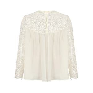 CUHAKCI, moda de primavera y otoño para mujer, Tops de encaje de ganchillo calados, blusas y camisas de manga larga, blusa informal para mujer de talla grande - Product Image 6