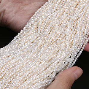 Hạt ngọc trai nước ngọt nhỏ, tròn gần như, kiểu Baroque, màu trắng, kích thước 2.5-3mm, dùng làm đồ trang sức - Product Image 5