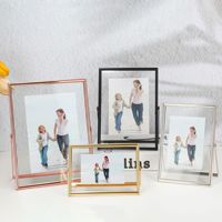 Cadre photo carré moderne en acrylique pour fleurs pressées, présentoir d'art et d'artisanat DIY, support de bureau en verre transparent