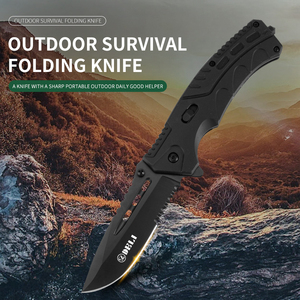 Navaja Plegable EDC para Exteriores con Mango de ABS y Hoja de Acero Inoxidable, Navaja de Bolsillo de Supervivencia para Caza y Uso Táctico - Product Image 3