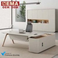 Bureau de direction modulaire ergonomique moderne haut de gamme EMA, couleur personnalisée pour entreprise