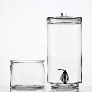 OneDream Glass Drink Dispenser For Parties, 1Gallon Beverage Dispenserd