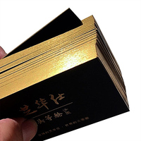 Carte de visite personnalisée de luxe haut de gamme bleue avec impression typographique, en carton, logo personnalisé, finition estampage à chaud