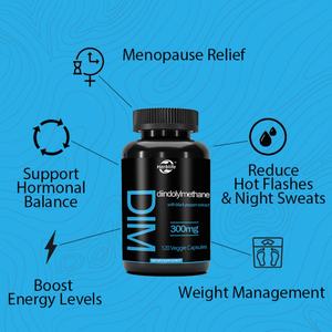 Suplemento de Dim de 300 mg, Diindolilmetano de Alta Potencia, Equilibrio de Estrógenos, Metabolismo, Hormonas, Apoyo para la Menopausia y Antioxidante - Product Image 3