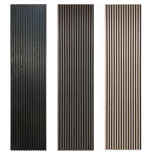 Panel Acústico de Listones de <span class=keywords><strong>Madera</strong></span> al por Mayor, Tablero Decorativo de MDF PET para Diseño de Villas, Pasillos, Escaleras y Techos - Product Image 1