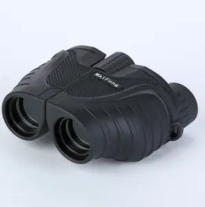 Binóculos compactos 10x25, ocular grande, binocular de alta potência, fácil de foco para caça ao ar livre