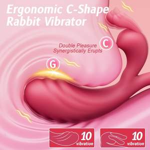 Vibrateur lapin, jouets sexuels pour femmes - Vibrateur interne, gode lapin, stimulateur clitoridien féminin avec 10 modes de vibration - Product Image 2
