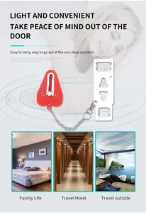 <span class=keywords><strong>Cerradura</strong></span> de Seguridad Portátil para Puerta con Doble Orificio y Llave, Pestillo de Seguridad, Construcción Metálica, Antirrobo, para Uso en Hogar, Habitación u Hotel - Product Image 4