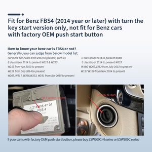 EASYGUARD <b>Smart</b> Key Kit Fit for FBS4 2014+ Benz with Turn Key to Start High Security - Product Image 5