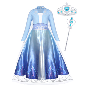 Disfraz de Elsa de Manga Larga al por Mayor, Vestido de Princesa para Niñas, Vestidos de <span class=keywords><strong>Disfraces</strong></span> de Ángel de Hadas para Fiestas de Cumpleaños, Cosplay - Product Image 3